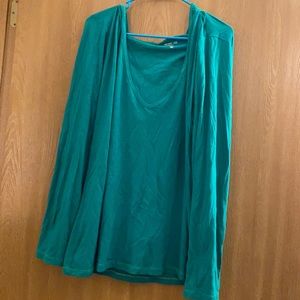 Old Navy Green Long Sleeve Hooded Shirt